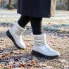Bottines fourrées femme gris argent - Taille 36 à 41