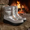 Bottines fourrées femme gris argent - Taille 36 à 41