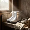 Bottines fourrées femme gris argent - Taille 36 à 41
