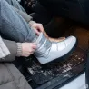 Bottines fourrées femme gris argent - Taille 36 à 41