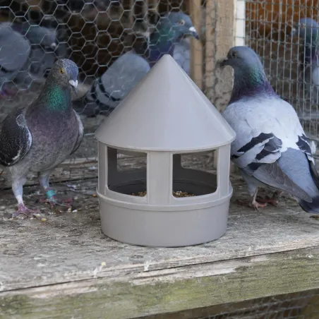 Mangeoire 1,5L en plastique pour grit et graines pigeons