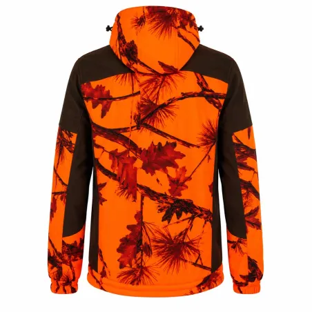 Veste chasse softshell SL TEX orange camo S-3XL
