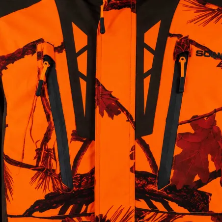 Veste chasse softshell SL TEX orange camo S-3XL