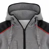 Blouson femme molletonné gris capuche 2 poches XS-2XL