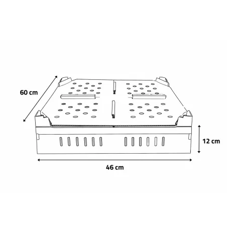 25 boîtes transport poussins empilables 46x60x12 cm carton