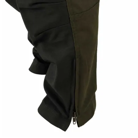 Fuseau chasse enfant kaki en polyester et coton