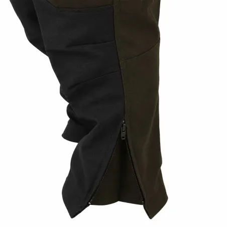 Fuseau chasse enfant kaki en polyester et coton