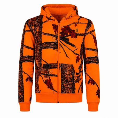 Sweat enfant fluo Treeland zippé polaire vert/orange