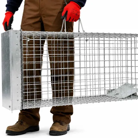 Cage-piège Strong 80X34X34 cm - 3 poignées anti-nuisibles