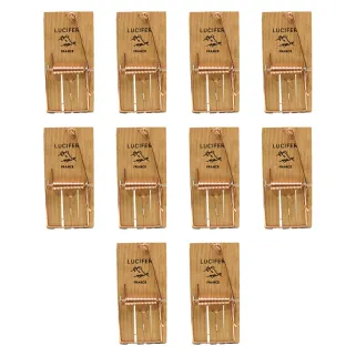 Lot de 10 tapettes à rats en bois 170x75 mm