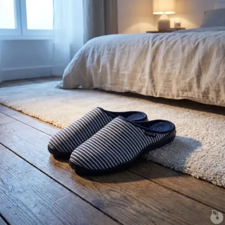 Chaussons mules homme Docean - Bleu marine confort