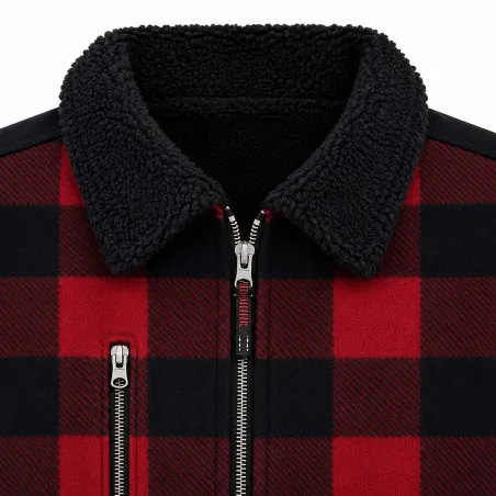 Chemise polaire homme rouge LMA® - Chaleur 390g/m²