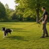 Longe kaki 10m Ø8mm Stepland - dressage et sécurité chevaux
