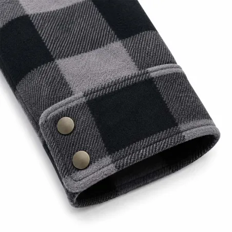Chemise polaire homme Jeff Brandit® - Gris/noir manches longues