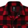 Chemise polaire Jeff Brandit® rouge/noire - Homme manches longues