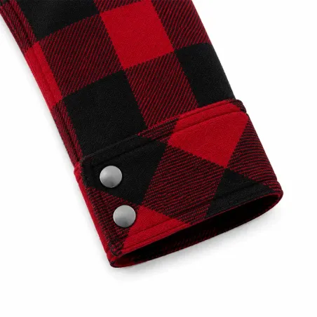 Chemise polaire Jeff Brandit® rouge/noire - Homme manches longues