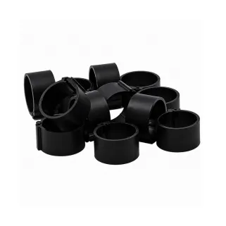 Bagues à clip éco Ø18mm - Lot de 50 noires