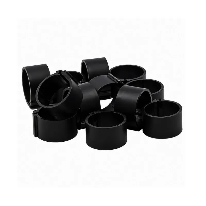 Bagues à clip éco Ø18mm - Lot de 50 noires