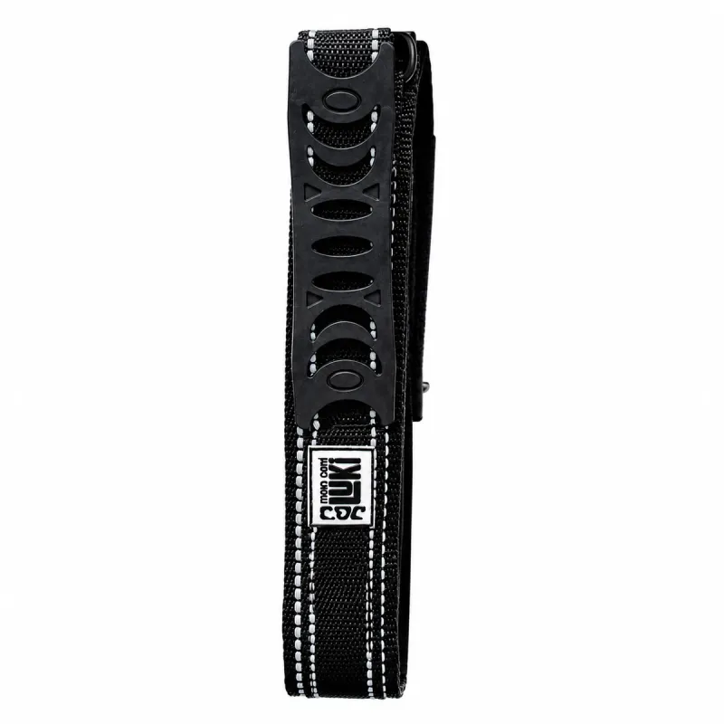 Collier chien réfléchissant avec poignée - Noir - 44 cm