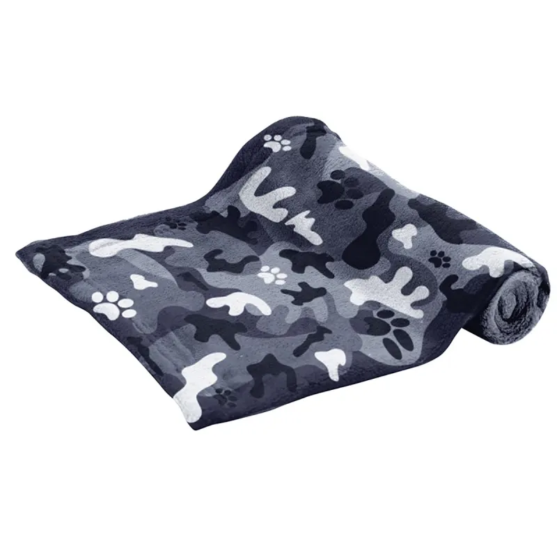 Couverture polaire grise 100x70 cm pour chien