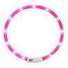 Collier LED rose réglable 20-70 cm - Visible à 500m