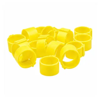 Bagues à clip éco Ø20mm - Lot de 50 Jaune Fluo