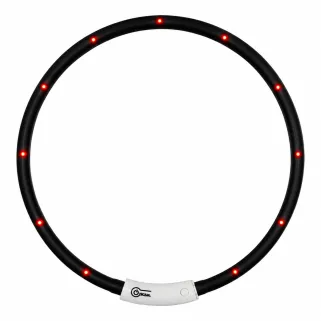 Collier LED noir réglable - Visibilité 500m