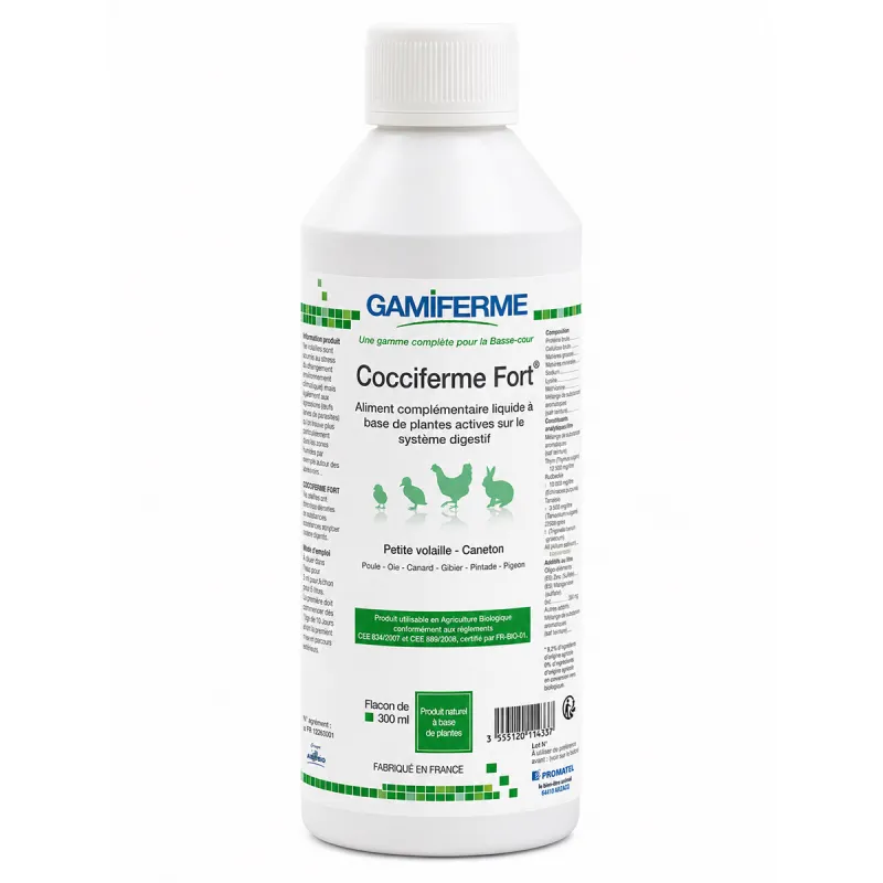 Complément alimentaire volaille bio Cocciferme Fort 300ml