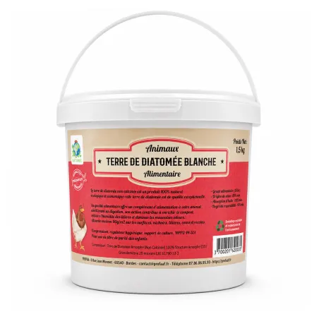 Terre de diatomée blanche alimentaire 5 kg - Naturel