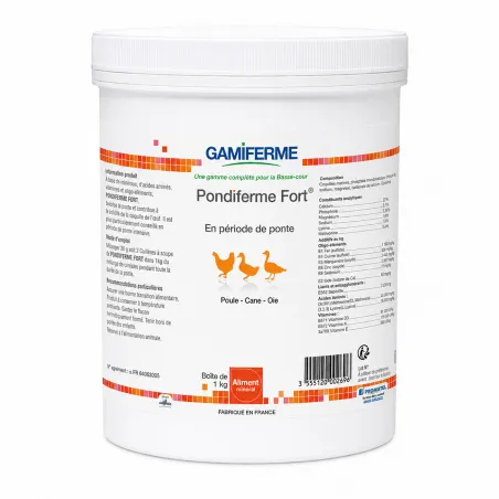 Aliment minéral Pondiferme Fort pour poules pondeuses 1kg