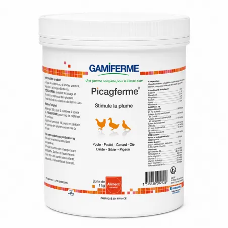 Aliment minéral Picagferme 1kg - Volaille & gibier