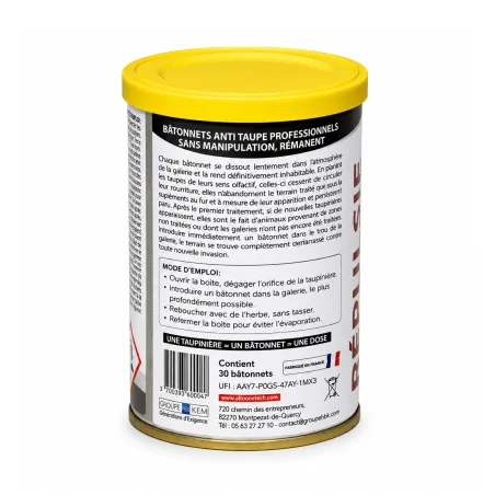 Alto - Répulsif taupes 30 bâtonnets longue durée