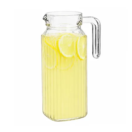 Set carafe 1,1L + 4 verres 200ml en verre élégant