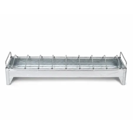 Mangeoire linéaire galvanisée 50 cm pour volailles