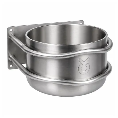 Mangeoire ronde inox pour grands animaux - 18L