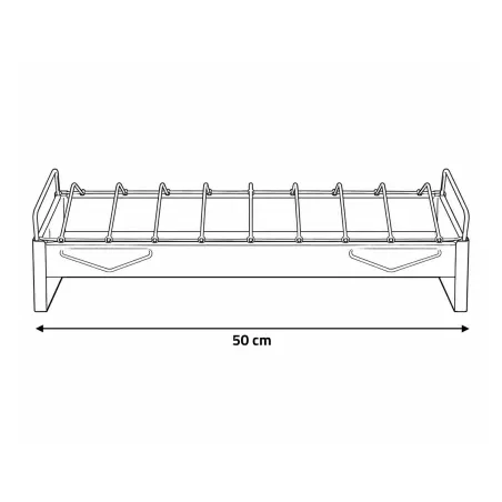 Mangeoire métal 50 cm pour poussins avec couvercle grillagé