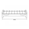 Mangeoire métal 50 cm pour poussins avec couvercle grillagé