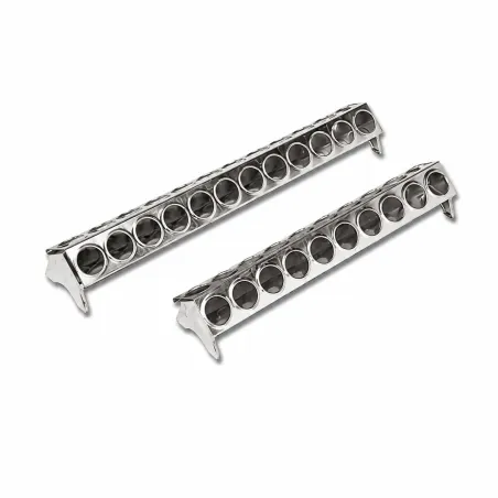 Mangeoire galvanisée 50 cm pour poussins à trous