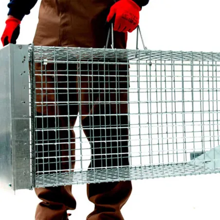 Cage-piège Strong 80X34X34 cm - 3 poignées anti-nuisibles