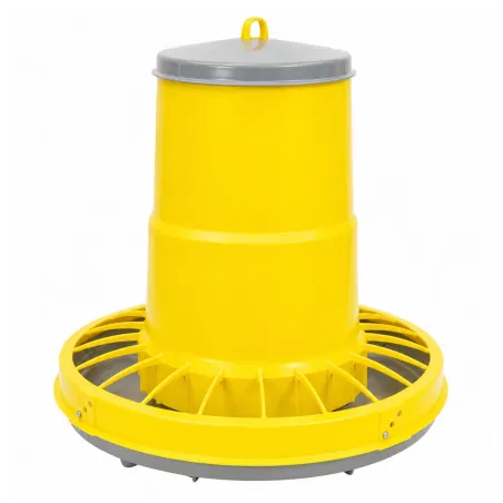Mangeoire trémie 10 kg jaune anti-gaspi pour volailles