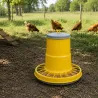 Mangeoire trémie 10 kg jaune anti-gaspi pour volailles