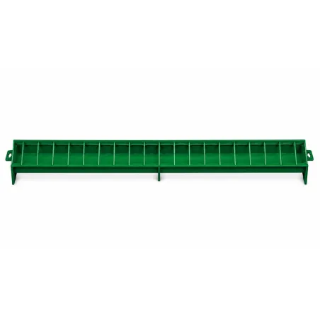 Mangeoire linéaire volailles 50 cm en plastique vert