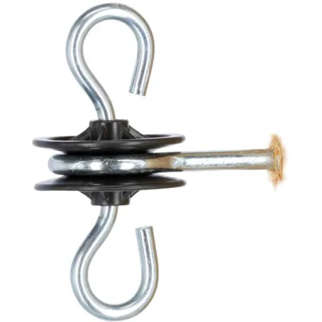 Isolateur rotatif double pour porte de clôture électrique