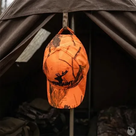 Casquette camo orange fluo - Confort & visibilité chasse