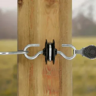 Isolateur rotatif double pour porte de clôture électrique