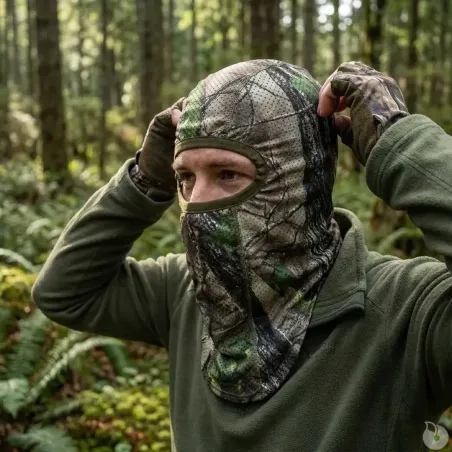 Cagoule camouflage légère en filet polycoton Match camo