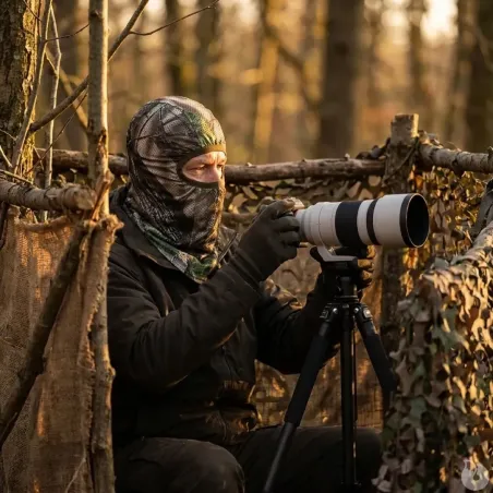 Cagoule camouflage légère en filet polycoton Match camo