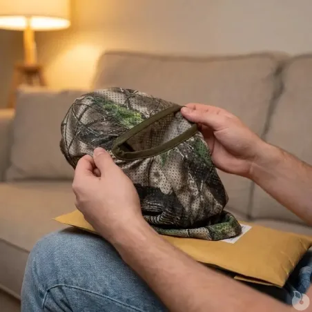 Cagoule camouflage légère en filet polycoton Match camo