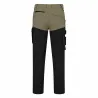 Pack 2 pantalons travail extensibles 4 sens kaki/noir