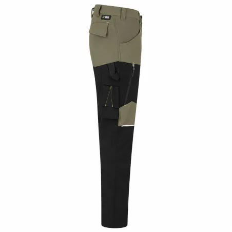Pack 2 pantalons travail extensibles 4 sens kaki/noir